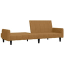 vidaXL kétszemélyes barna bársony kanapéágy