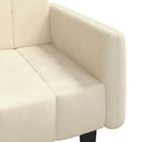 vidaXL kétszemélyes krémszínű bársony kanapéágy