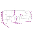 vidaXL kétszemélyes krémszínű bársony kanapéágy