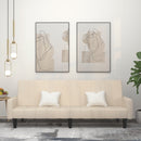 vidaXL kétszemélyes krémszínű bársony kanapéágy