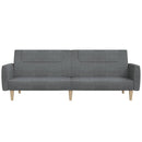 vidaXL kétszemélyes világosszürke szövet kanapéágy