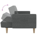 vidaXL kétszemélyes világosszürke szövet kanapéágy