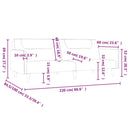 vidaXL kétszemélyes bordó szövet kanapéágy