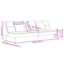 vidaXL kétszemélyes világosszürke szövet kanapéágy két párnával
