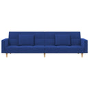 vidaXL kétszemélyes kék szövet kanapéágy két párnával