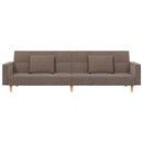 vidaXL kétszemélyes tópszínű szövet kanapéágy két párnával