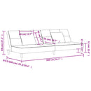 vidaXL kétszemélyes fekete bársony kanapéágy két párnával