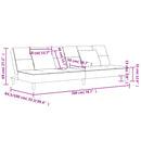 vidaXL kétszemélyes sárga bársony kanapéágy két párnával