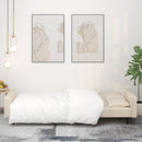 vidaXL kétszemélyes krémszínű bársony kanapéágy két párnával