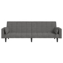 vidaXL kétszemélyes világosszürke szövet kanapéágy két párnával