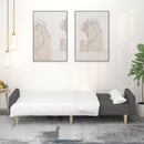 vidaXL kétszemélyes sötétszürke szövet kanapéágy