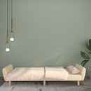 vidaXL kétszemélyes krémszínű szövet kanapéágy