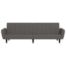 vidaXL kétszemélyes sötétszürke bársony kanapéágy