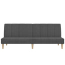 vidaXL kétszemélyes sötétszürke szövet kanapéágy
