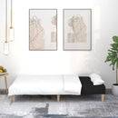 vidaXL kétszemélyes fekete szövet kanapéágy