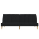 vidaXL kétszemélyes fekete szövet kanapéágy