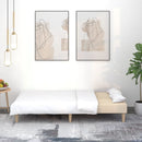 vidaXL kétszemélyes krémszínű szövet kanapéágy