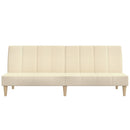 vidaXL kétszemélyes krémszínű szövet kanapéágy