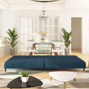 vidaXL kétszemélyes kék bársony kanapéágy