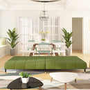vidaXL kétszemélyes világoszöld bársony kanapéágy