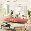 vidaXL kétszemélyes rózsaszín bársony kanapéágy