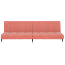 vidaXL kétszemélyes rózsaszín bársony kanapéágy