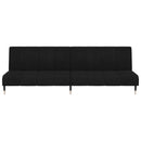 vidaXL kétszemélyes fekete bársony kanapéágy