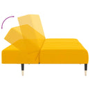 vidaXL kétszemélyes sárga bársony kanapéágy