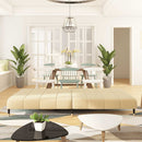 vidaXL kétszemélyes krémszínű bársony kanapéágy