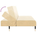 vidaXL kétszemélyes krémszínű bársony kanapéágy