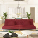 vidaXL kétszemélyes bordó szövet kanapéágy két párnával