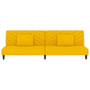 vidaXL kétszemélyes sárga bársony kanapéágy két párnával