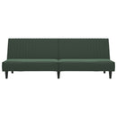 vidaXL kétszemélyes sötétzöld bársony kanapéágy