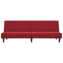 vidaXL kétszemélyes bordó bársony kanapéágy