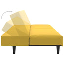 vidaXL kétszemélyes sárga bársony kanapéágy