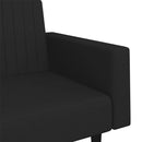 vidaXL kétszemélyes fekete bársony kanapéágy