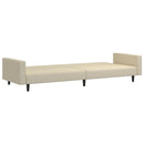 vidaXL kétszemélyes krémszínű bársony kanapéágy