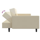 vidaXL kétszemélyes krémszínű bársony kanapéágy