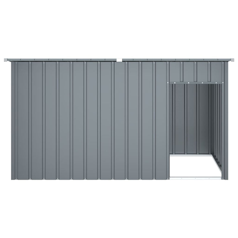 vidaXL antracitszürke horganyzott acél kutyakennel 196x91x110 cm