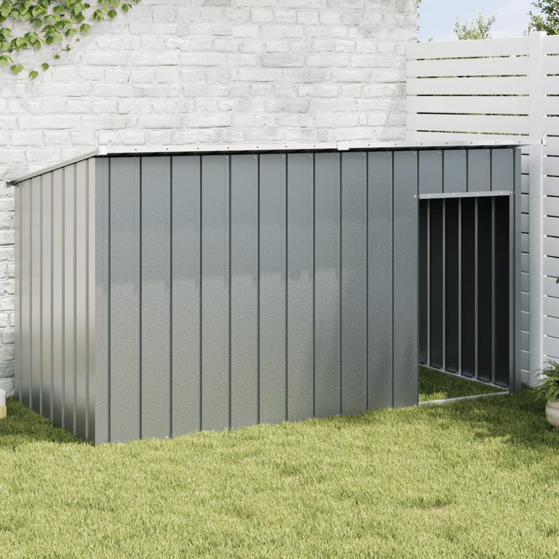 vidaXL antracitszürke horganyzott acél kutyakennel 196x91x110 cm