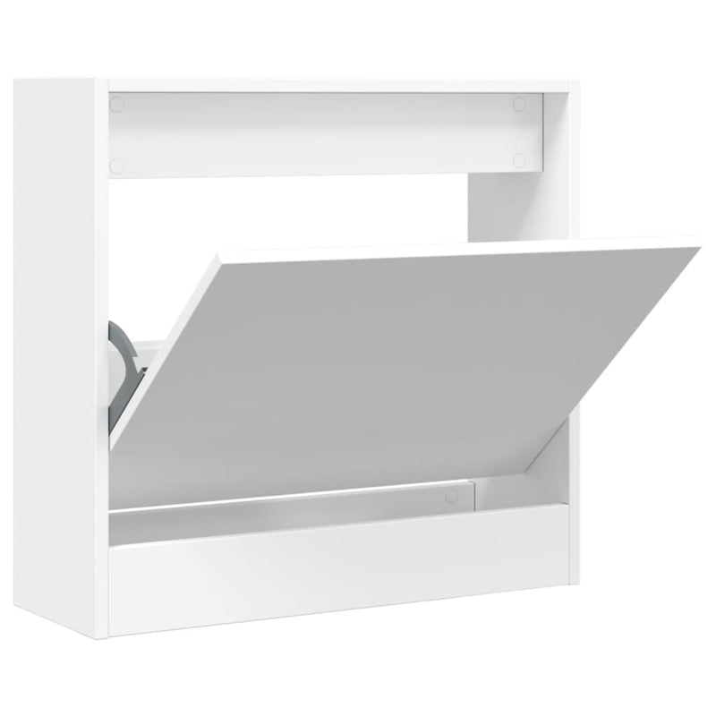 vidaXL fehér szerelt fa cipőszekrény 60 x 21 x 57 cm
