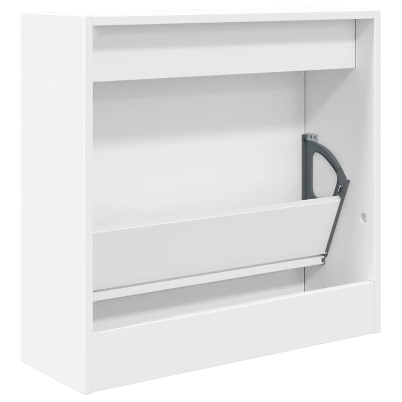 vidaXL fehér szerelt fa cipőszekrény 60 x 21 x 57 cm