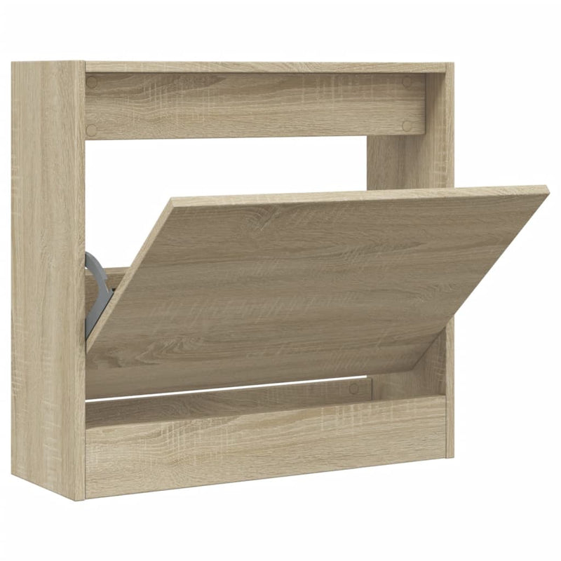 vidaXL sonoma tölgy színű szerelt fa cipőszekrény 60 x 21 x 57 cm