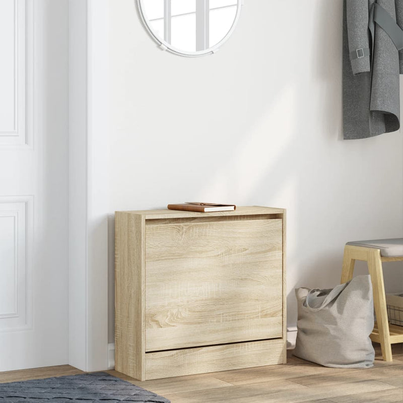 vidaXL sonoma tölgy színű szerelt fa cipőszekrény 60 x 21 x 57 cm