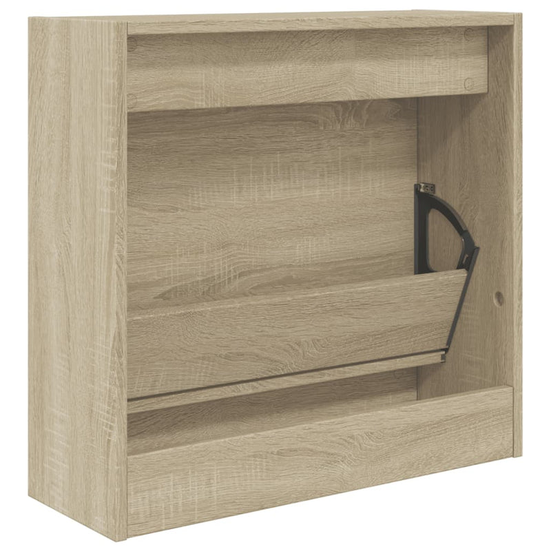 vidaXL sonoma tölgy színű szerelt fa cipőszekrény 60 x 21 x 57 cm