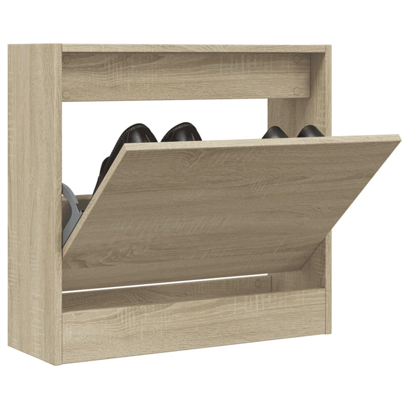 vidaXL sonoma tölgy színű szerelt fa cipőszekrény 60 x 21 x 57 cm