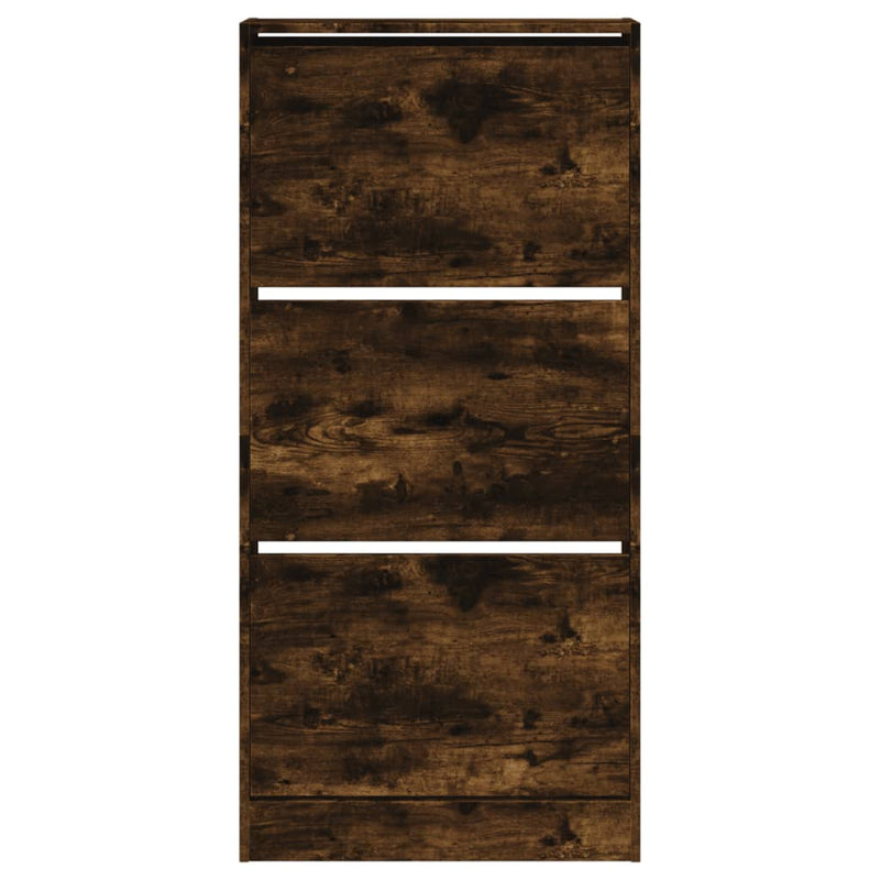 vidaXL füstös tölgy színű szerelt fa cipőszekrény 60 x 21 x 125,5 cm
