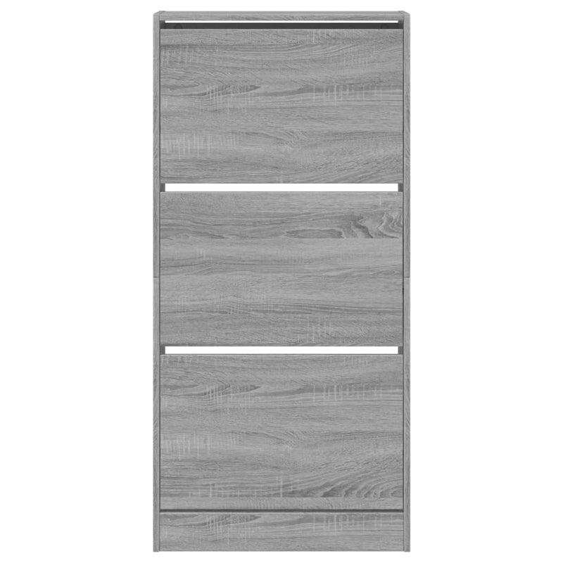 vidaXL szürke sonoma színű szerelt fa cipőszekrény 60 x 21 x 125,5 cm
