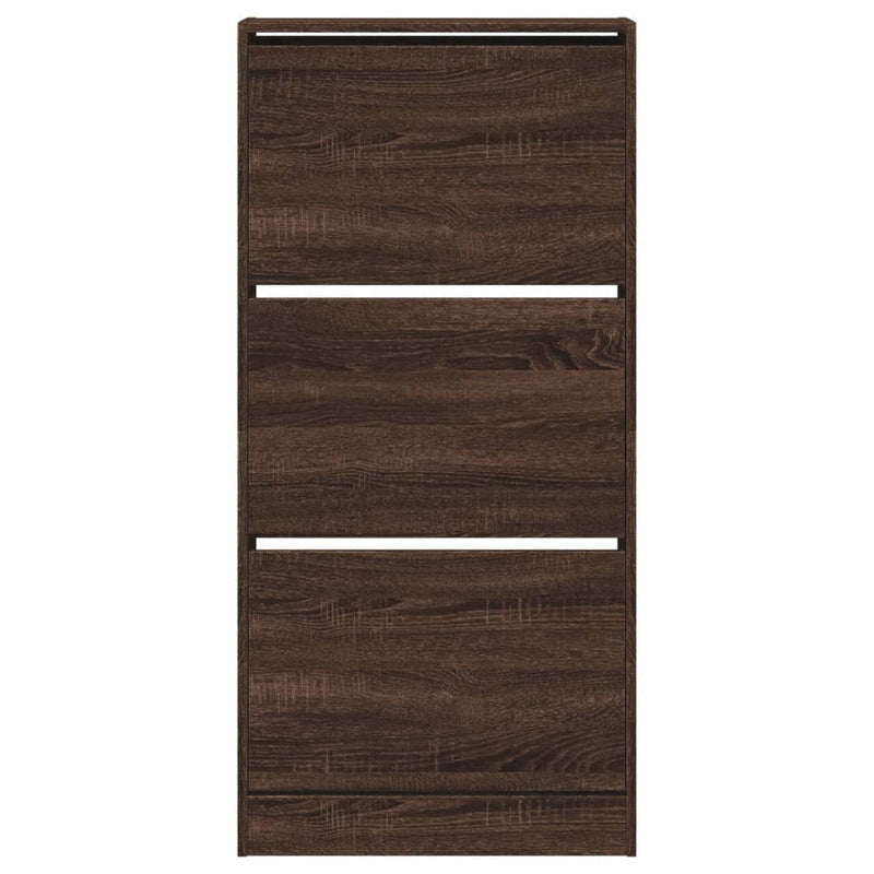 vidaXL barna tölgyszínű szerelt fa cipőszekrény 60x 21 x 125,5 cm
