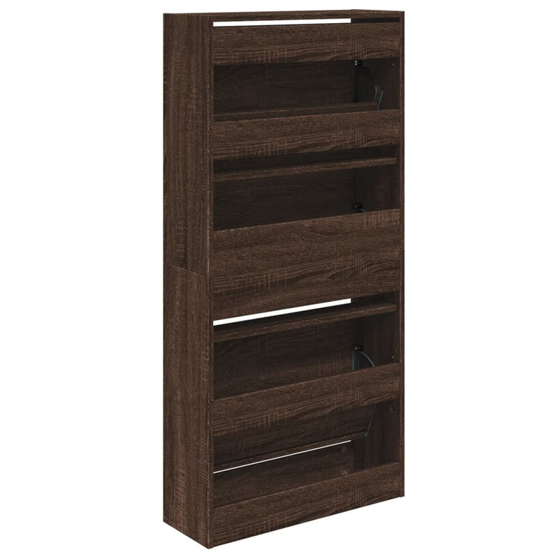 vidaXL barna tölgyszínű szerelt fa cipőszekrény 60x 21 x 125,5 cm